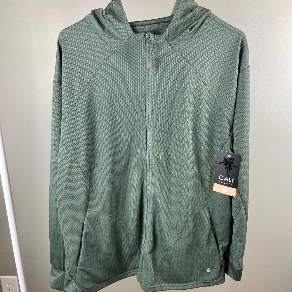 Cali Sport Fitted Performance Zip Up Size 2X Plus Size